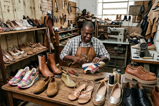 Modelos variados de calçados em tendência na moda.